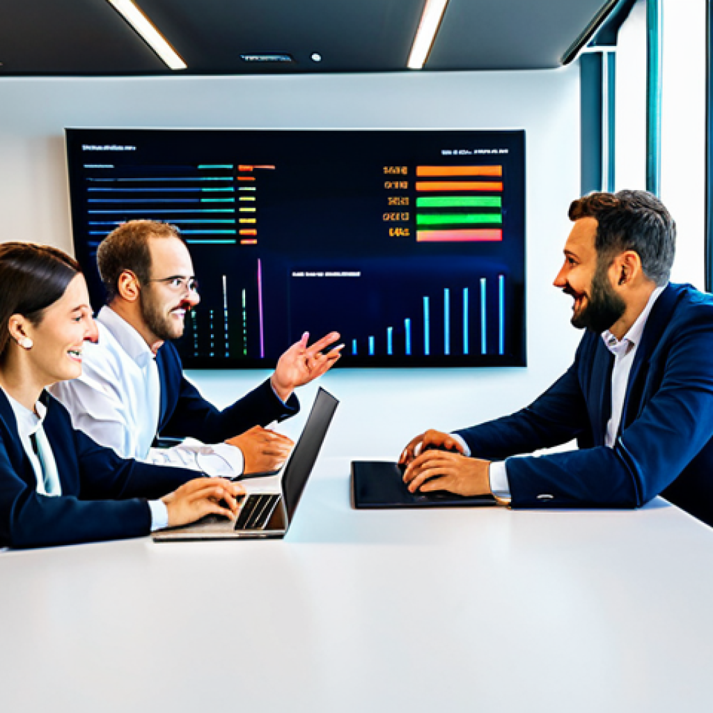 A diverse group of professional individuals, male and female, fully clothed in modest business attire, are engaged in a dynamic meeting within a bright, modern Tel Aviv startup office. They are seated around a sleek conference table, laptops open, with a large screen displaying charts or a presentation, symbolizing global venture capital pitches. The atmosphere is collaborative and innovative, conveying the energy of the "Startup Nation" and global business expansion. Sunlight streams through large windows, revealing a vibrant cityscape in the background. The scene emphasizes seamless communication and strategic thinking, perfect anatomy, correct proportions, natural pose, well-formed hands, proper finger count, natural body proportions. This image is safe for work, appropriate content, and family-friendly, showcasing professional dress and high-quality photography.