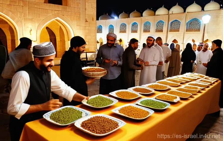 이스라엘에서 경험할 수 있는 주요 이슬람 행사 - **Ramadan Iftar Celebration in Jerusalem**
    A vibrant evening scene in Jerusalem during Ramadan. ...