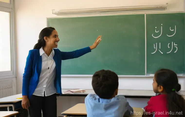이스라엘에서의 언어 학습 기회 - **Vibrant Ulpan Classroom in Israel**: A diverse group of adult students, male and female, of variou...
