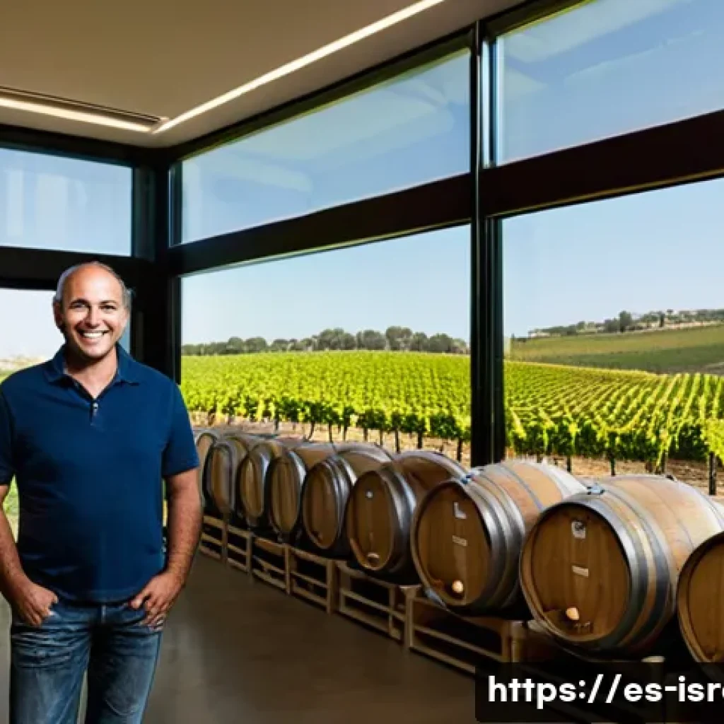 이스라엘의 와이너리 투어 - **Prompt:** "A vibrant and modern Israeli winery interior, showcasing a seamless blend of ancient wi...