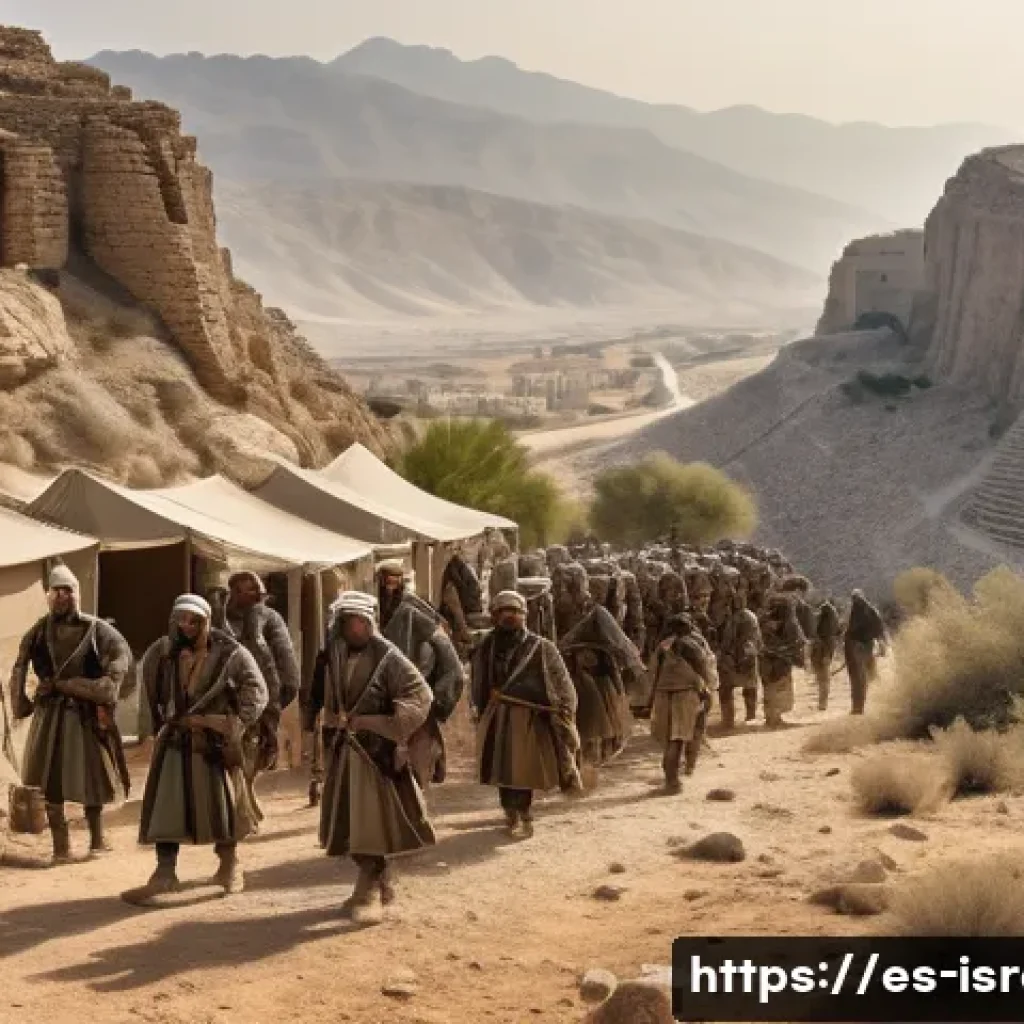 이스라엘의 역사적 전투 지역 - A panoramic view of an ancient strategic battlefield set in the mountainous terrain of the Middle Ea...